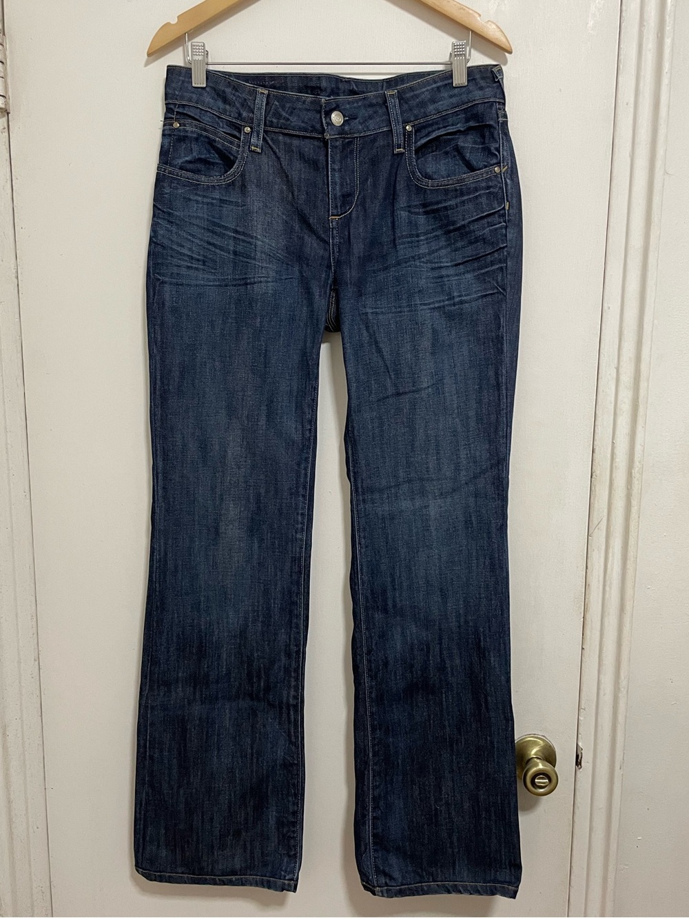Banana Republic Classic Bootcut Jeans 8 Dark Indigo Wash Stretch Denim SUM08 Y2K